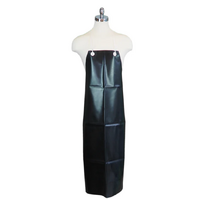 BLACK PU APRON C/Wcords