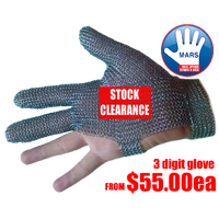 USafe Stainless 3 Finger Mesh Glove