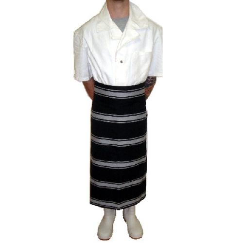 Butchers Waist Apron Blue with White Stripes