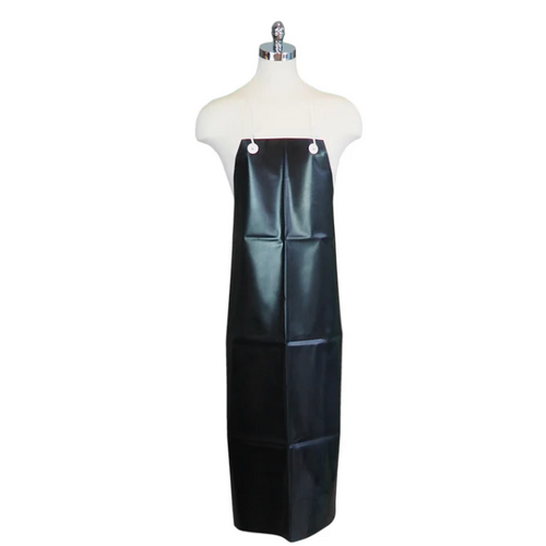 BLACK PU APRON C/Wcords