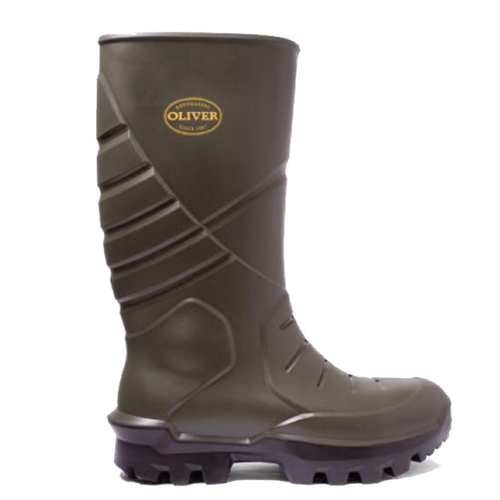 Oliver Safety Green Polyurethane Gumboot Size 10