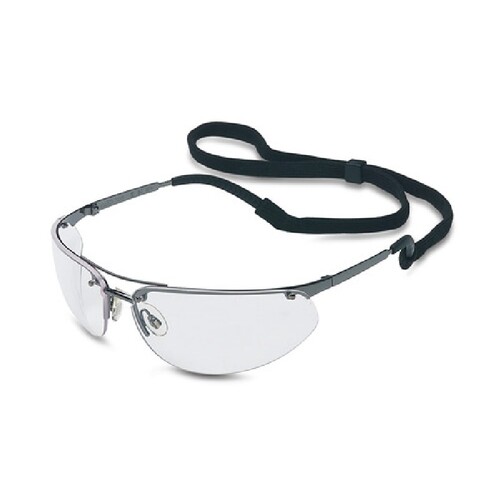 Gunmetal Clear Safety Glasses