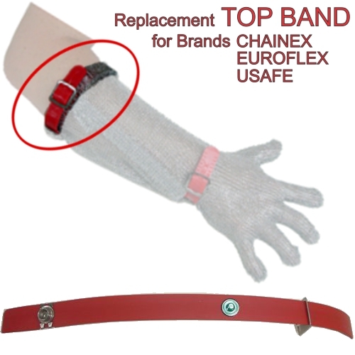 Top Band for Cuffed glove Red