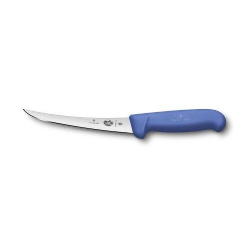 5" Curved Narrow Boning Knife Blue Handle